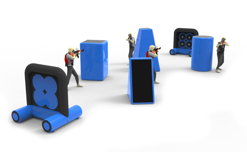 Obstáculo hermético inflável para brincar com coletes IPS