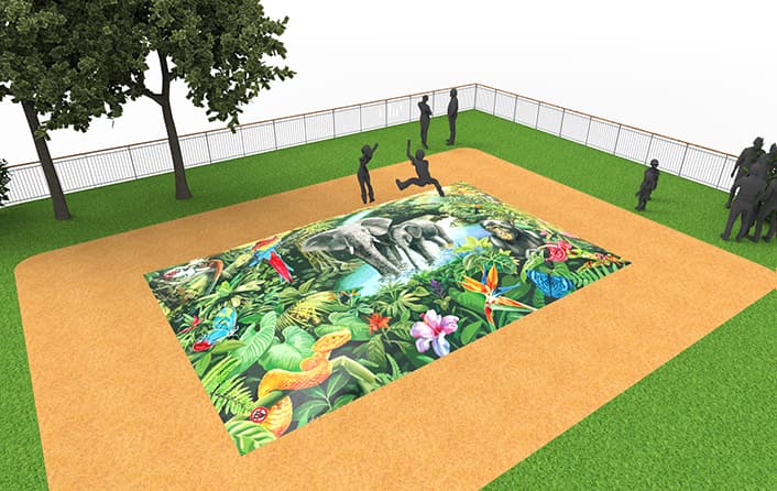 Buy inflatable airmountain in jungle theme for children. Order inflatable airmountains now online at JB Inflatables UK