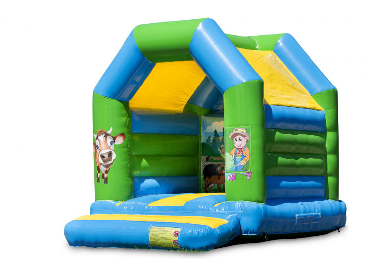 Compra un castillo hinchable mediano en tema de granja para niños. Compra castillos hinchable en línea en JB Hinchables España