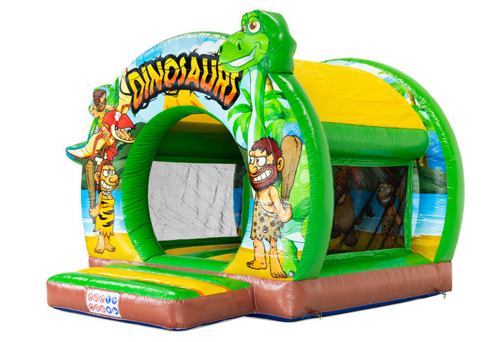 Bouncedome Dino springkussen met dinosaurus thema te bestellen bij JBInflatables