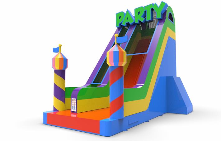 Order an inflatable dryslide S22 in party theme for both young and old. Inflatable commercial dryslides online for sale at JB Inflatables America