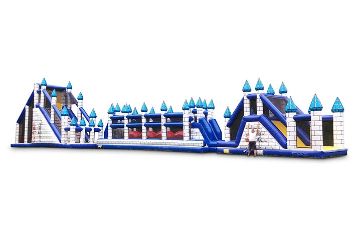 Inflatable mega obstacle course castle