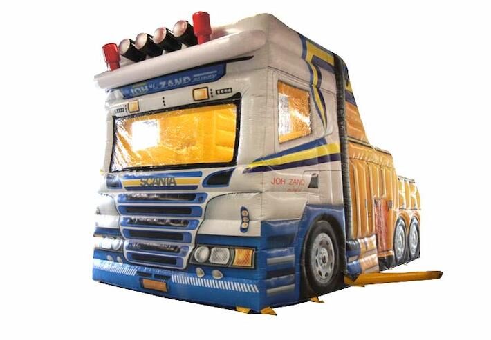 Op maat gemaakte opblaasbare tent in de vorm van een vrachtwagen