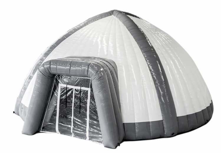 Opblaasbare evenementen tent kopen grijs wit