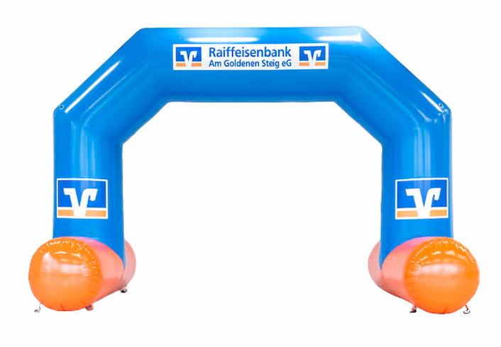 Maatwerk opblaasbare reclame boog op maat gemaakt voor de klant