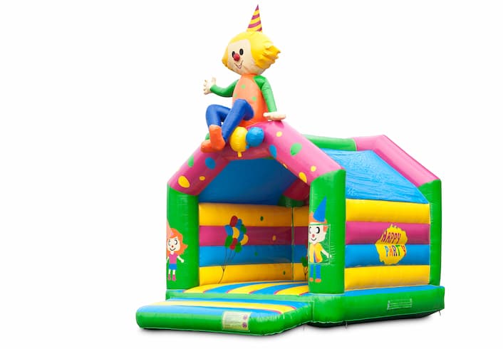 Kaufen sie standard-party-hüpfburg in auffälligen farben mit einem großen 3D-objekt obendrauf für kinder. Bestellen sie hüpfburgen online bei JB-Hüpfburgen Deutschland