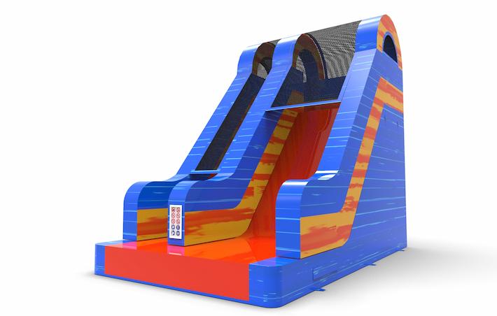 Inflatable dryslide S18 in theme waterfall for both young and old for sale. Buy inflatable reclame dryslides online at JB Inflatables America  