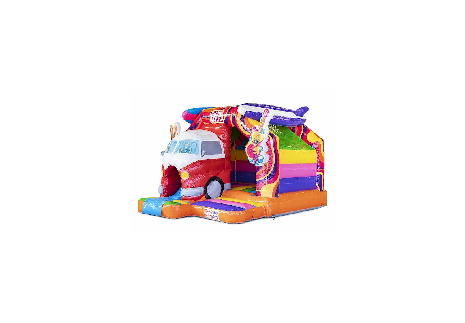 Product afbeelding Castello gonfiabile Slide Combo hippies