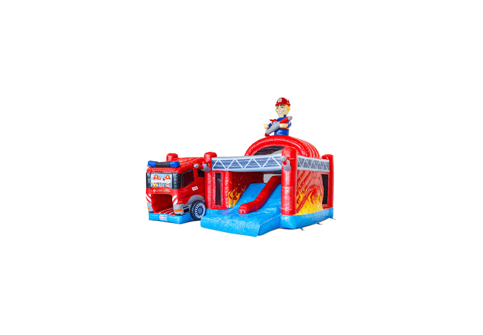 Product afbeelding Multiplay Doubleslide Fire Brigade Bounce House