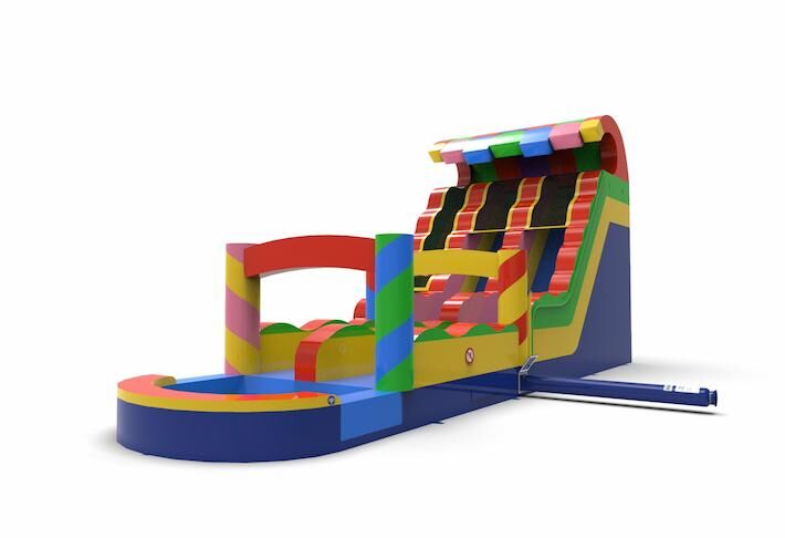 An inflatable waterslide D18 in all colors for both young and old for sale. Buy inflatable waterslides online at JB Inflatables America