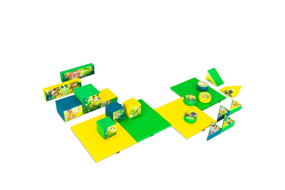 Product afbeelding Softplay Conjunto L Selva Dino (22 peças)