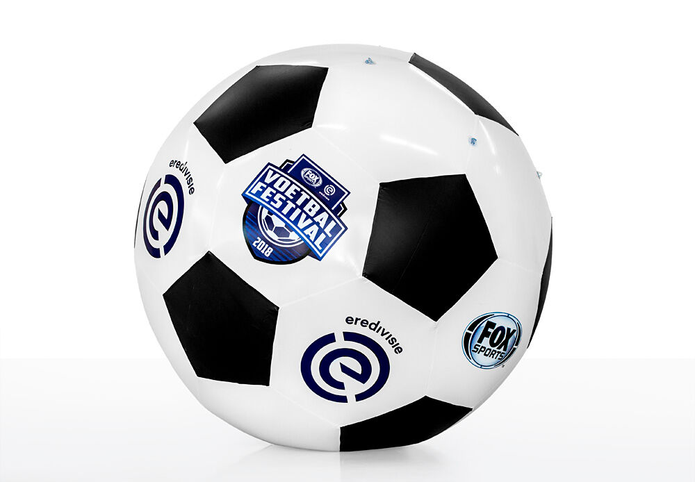 Zamów reklamowe dmuchane piłki nożnej nadmuchiwane piłki nożnej Fox Sports i Eredivisie. Kup nadmuchiwane reklamy online w JB Dmuchańce Polska