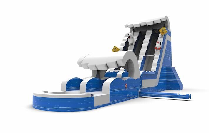 Order an inflatable waterslide D22 in winter edition theme for both young and old. Inflatable commercial waterslides online for sale at JB Inflatables America