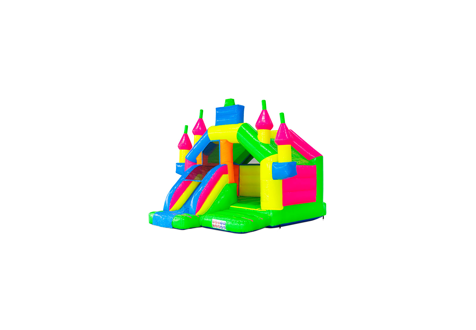 Product afbeelding Slide Combo Castle Fluor Colors Bounce House