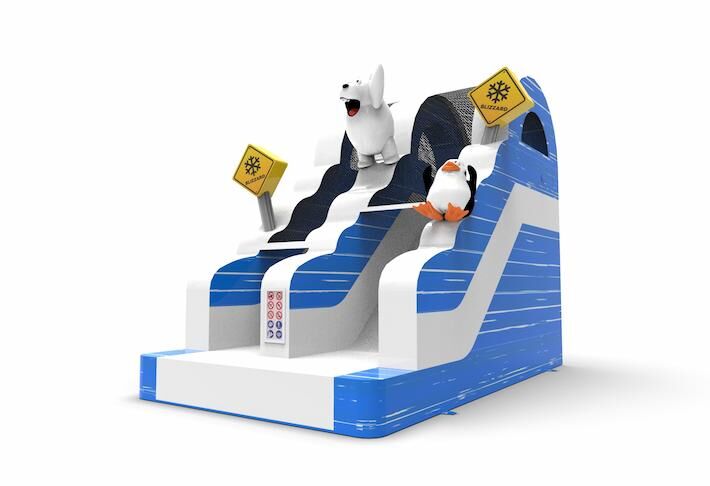 Order an inflatable dryslide S12 in winter edition theme for both young and old. Inflatable commercial dryslides online for sale at JB Inflatables America