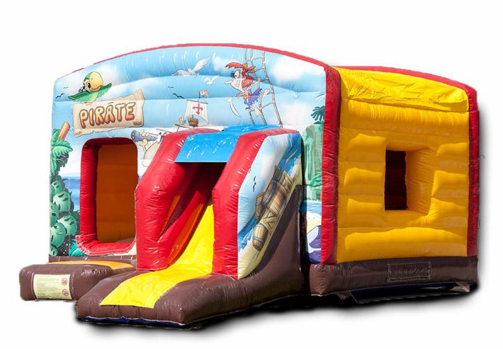 Mały zamek piracki dmuchany zadaszony ze zjeżdżalnią do zabawy dla dzieci idealny na urodziny i zabawę w ogrodzie. Kup dmuchańce z szybką wysyłką do domu w JB Dmuchance.