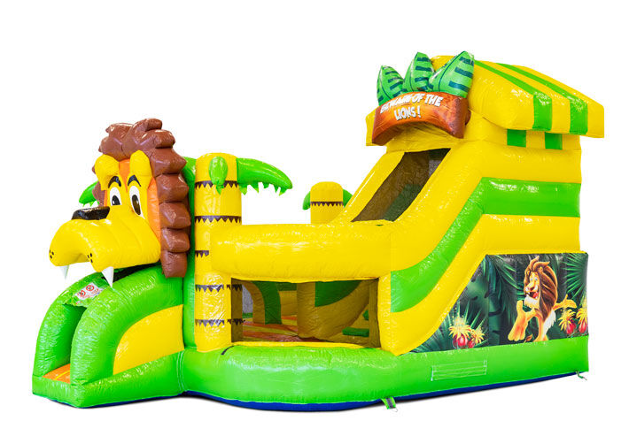 Opblaasbaar Funcity springkussen kopen in thema Lion voor kinderen. Bestel nu opblaasbare springkussens bij JB Inflatables Nederland