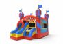 Buy an inflatable frontslide combo 13ft carnival game themed bouncy castle for both young and old. Order inflatable bouncy castles online at JB Inflatables America