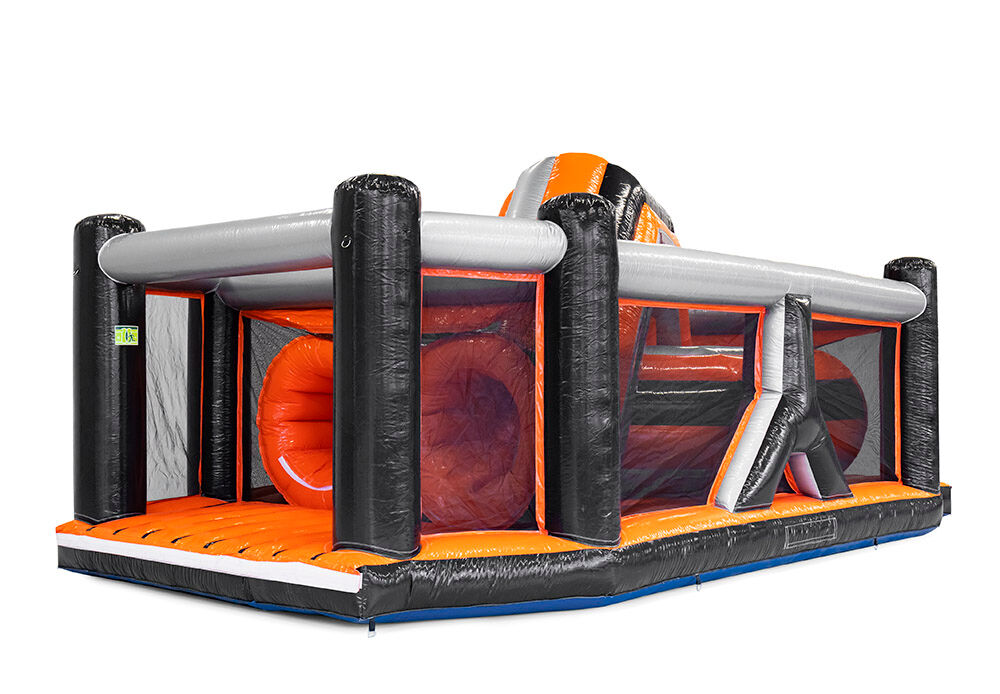 Pista de obstáculos inflável de 40 peças mega Tunnel Twister para crianças. Compre cursos de obstáculos infláveis online agora na JB Insuflaveis Portugal