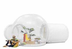 Dome Transparent 3m + Transparent Access Tunnel + Closed Cabin