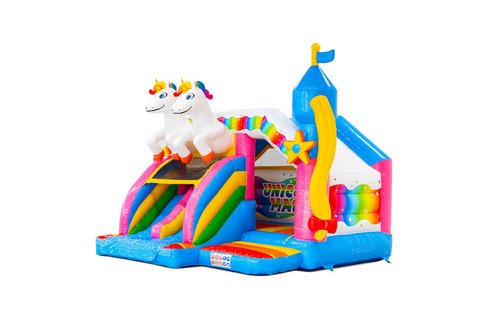 Product afbeelding Slide Combo Doubleslide Unicorn Bouncy Castle