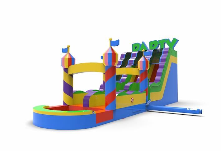 Get an inflatable waterslide D18 in theme party for both young and old. Order inflatable waterslides online at JB Inflatables America