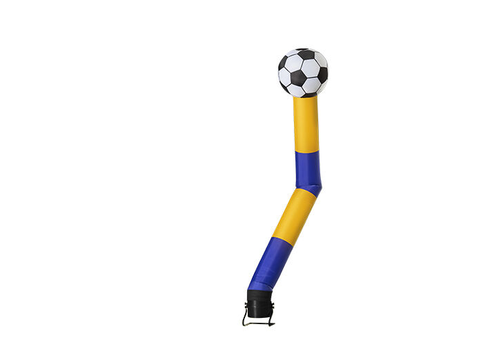 Encomende os airdancer de ar de 6m com bola 3D em azul e amarelo na JB Insuflaveis Portugal. Compre airdancers insufláveis ​​padrão para eventos esportivos