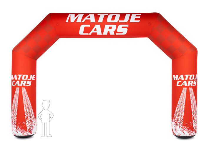 Parte frontale dell'arco pubblicitario su misura Matoje Cars