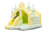 Comprar Castillo hinchable Slide Combo en colores pastel verde amarillo para niños. Ordene inflables en línea en JB Hinchables España