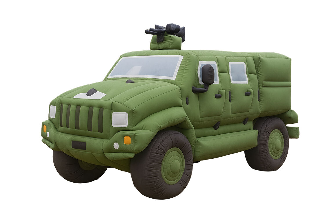 Opblaasbaar 4x4 legertruck bestellen bij JB inflatables