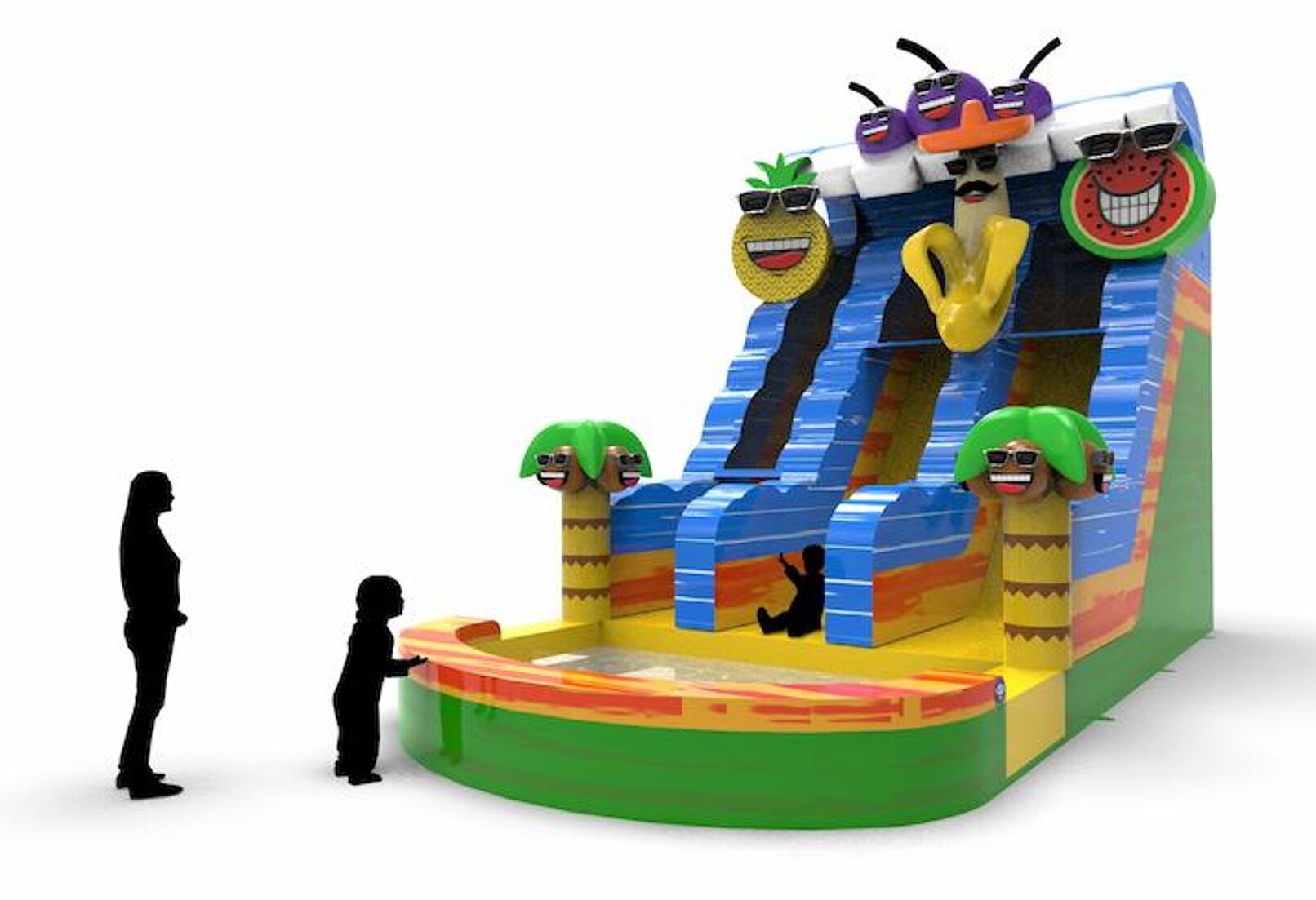 Product afbeelding Waterslide Caribbean Double Waterslide