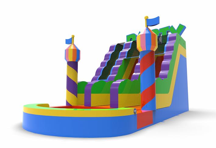 Order unique inflatable waterslide D18 in theme party for both young and old. Buy inflatable reclame waterslides online at JB Inflatables America
