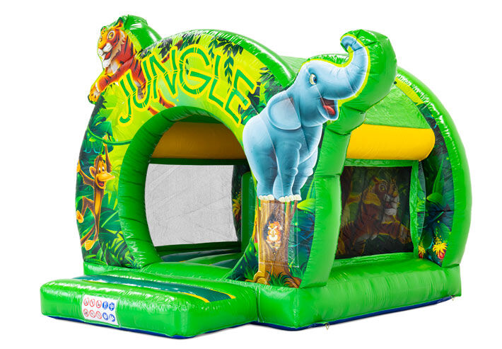 Bouncedome Jungle springkussen met jungle dieren te bestellen bij JBInflatables