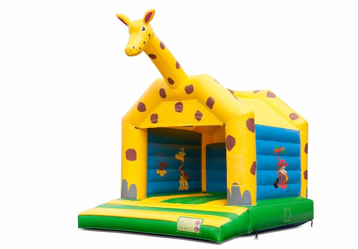Hüpfburg Standard mit Dach im Thema Giraffe für Kinder kaufen 