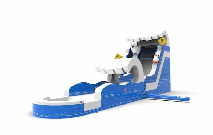 Unique inflatable waterslide S18 in theme winter edition for both young and old for sale. Buy inflatable reclame waterslides online at JB Inflatables America