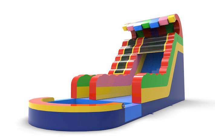 Order an inflatable waterslide S18 in all colors for both young and old. Buy inflatable waterslides online at JB Inflatables America