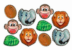 Themahouders wand Jungle - set 10 stuks