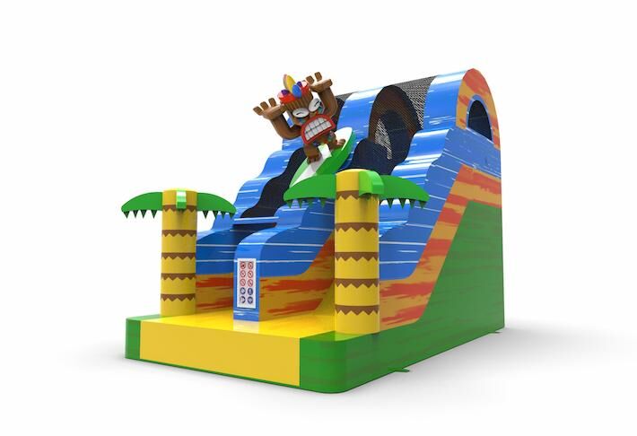Buy an inflatable dryslide S12 in theme Hawaii for both young and old. Order inflatable manufactured dryslides online at JB Inflatables America