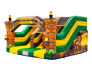 Midi Slide Jungle Adventure springkussen met jungle thema en glijbaan, geschikt voor verhuur en eenvoudig te bestellen bij JB Inflatables