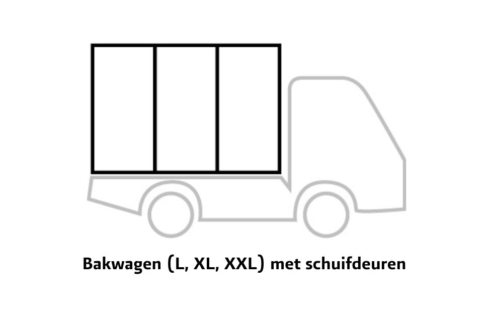 Bakwagen (L, XL, XXL) met schuifdeuren
